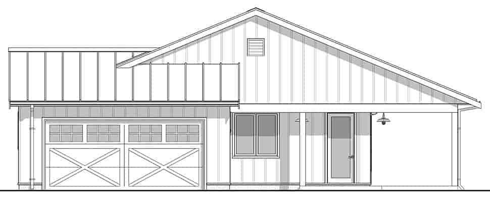 Barndominium, Country, Farmhouse House Plan 42901 with 3 Beds, 2 Baths, 2 Car Garage Picture 3