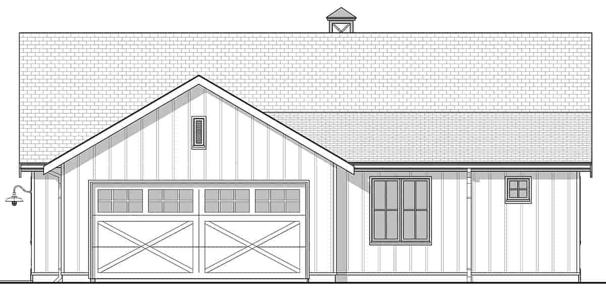 Country, Farmhouse, Ranch House Plan 42903 with 2 Beds, 2 Baths, 2 Car Garage Picture 1