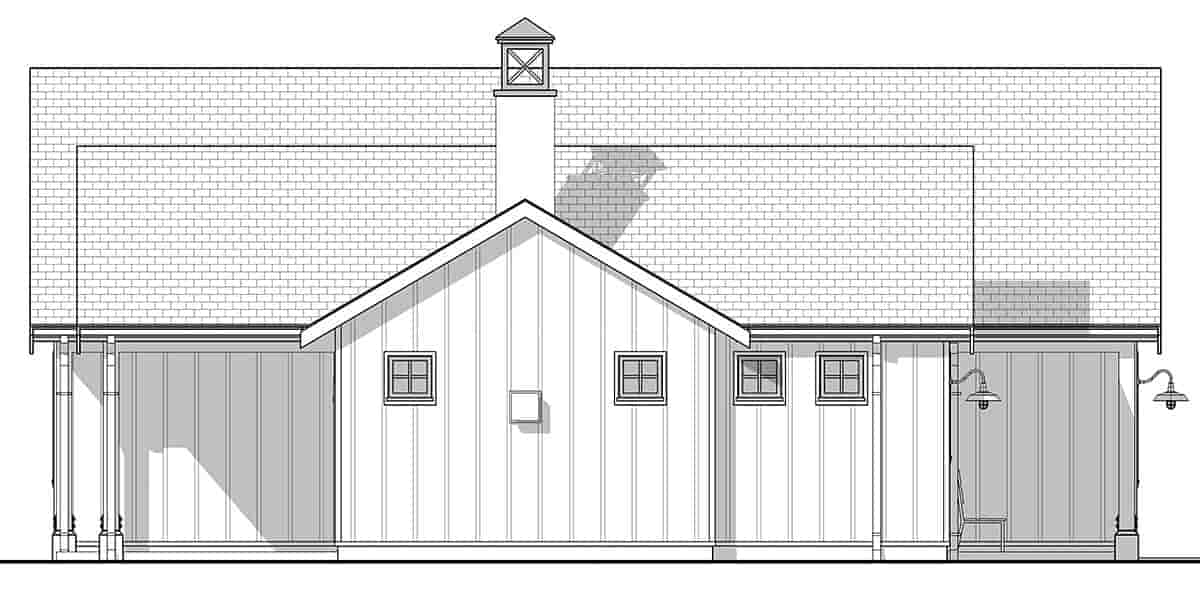 Country, Farmhouse, Ranch House Plan 42903 with 2 Beds, 2 Baths, 2 Car Garage Picture 2