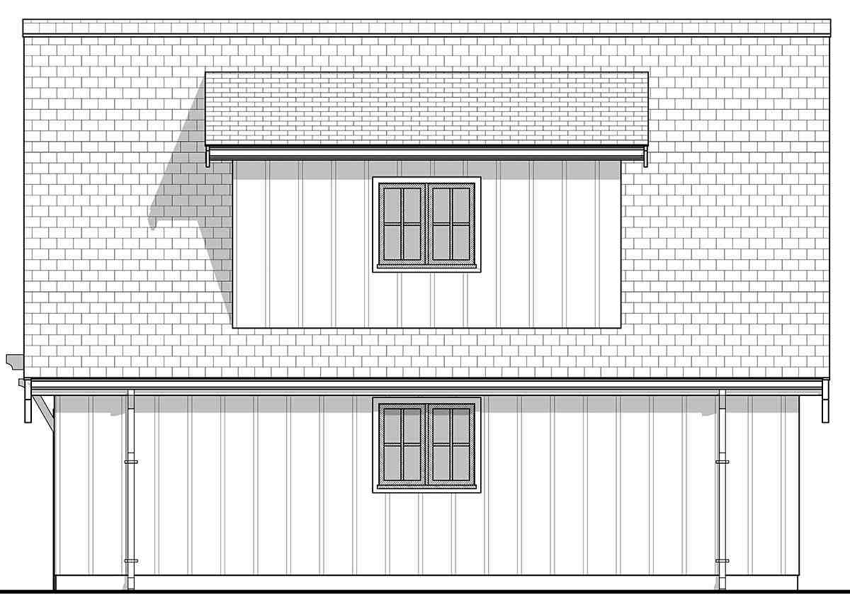 A-Frame, Tudor Garage-Living Plan 42907 with 1 Beds, 1 Baths, 2 Car Garage Picture 1