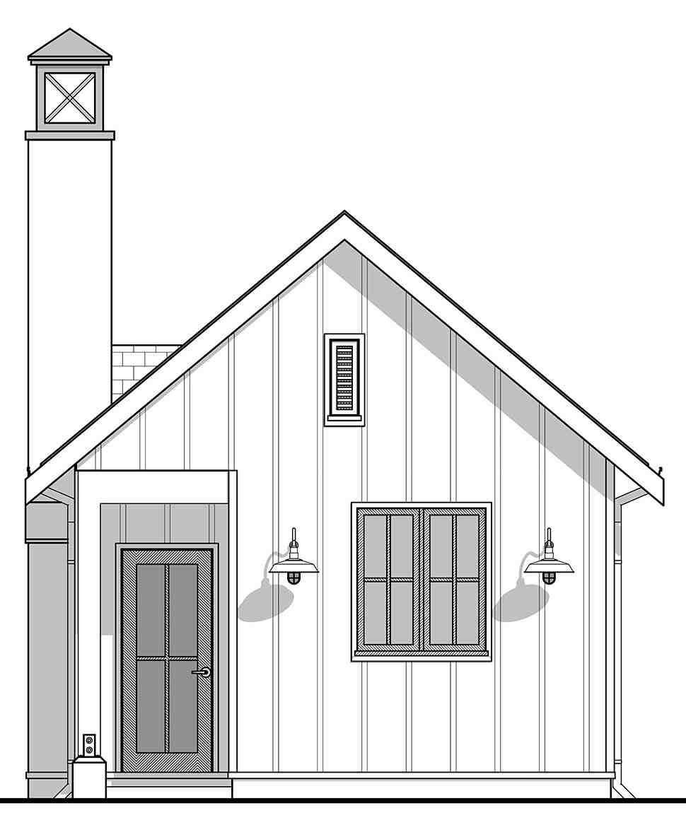 Country, Farmhouse, Traditional House Plan 42919 with 1 Beds, 1 Baths Picture 3