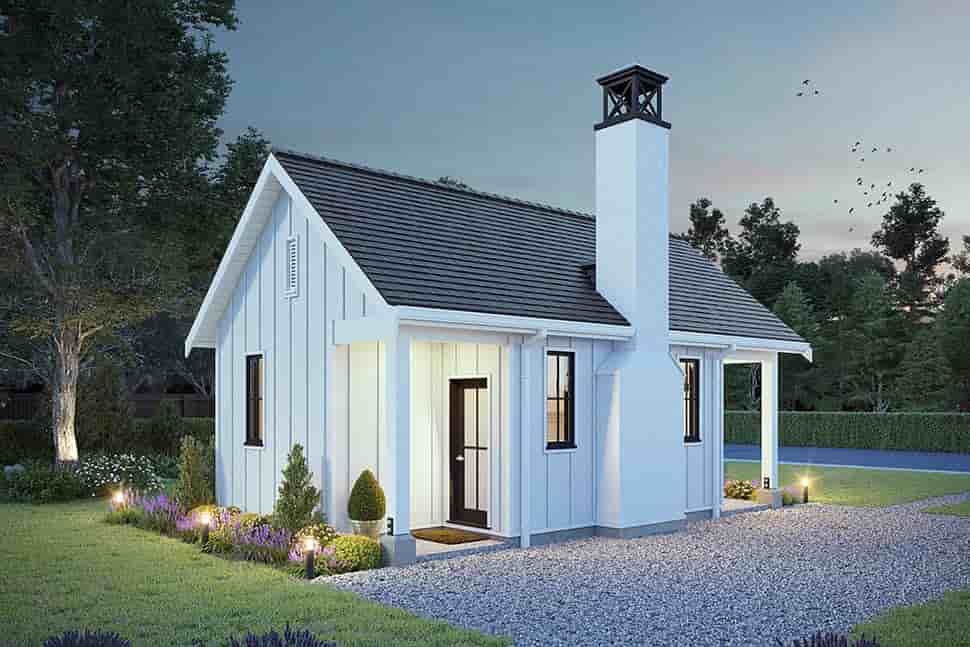 Country, Farmhouse, Traditional House Plan 42919 with 1 Beds, 1 Baths Picture 4