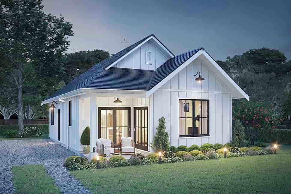 Farmhouse House Plan 42921 with 2 Beds, 2 Baths Picture 4