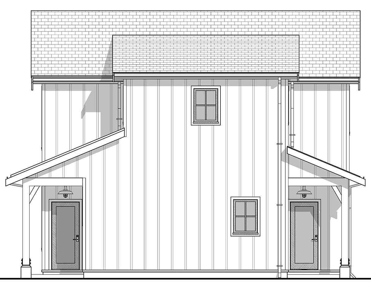 Farmhouse House Plan 42927 with 2 Beds, 2 Baths Picture 1