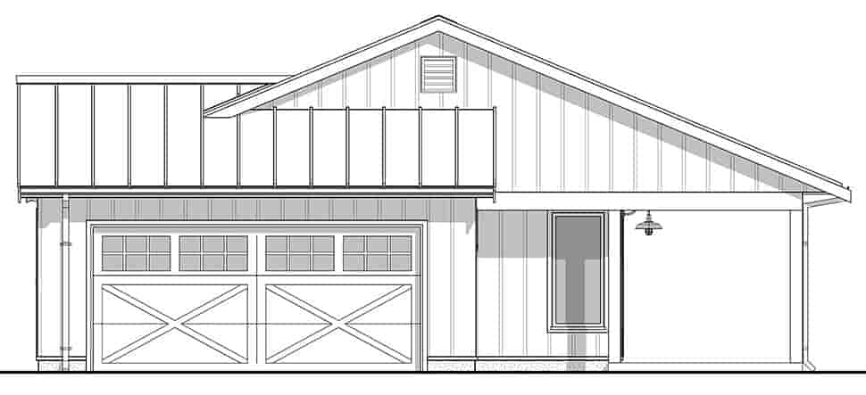 Barndominium, Country, Farmhouse House Plan 42939 with 2 Beds, 2 Baths, 2 Car Garage Picture 3