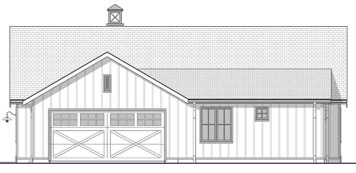 Country, Craftsman, Farmhouse, Ranch House Plan 42944 with 2 Beds, 2 Baths, 2 Car Garage Picture 1