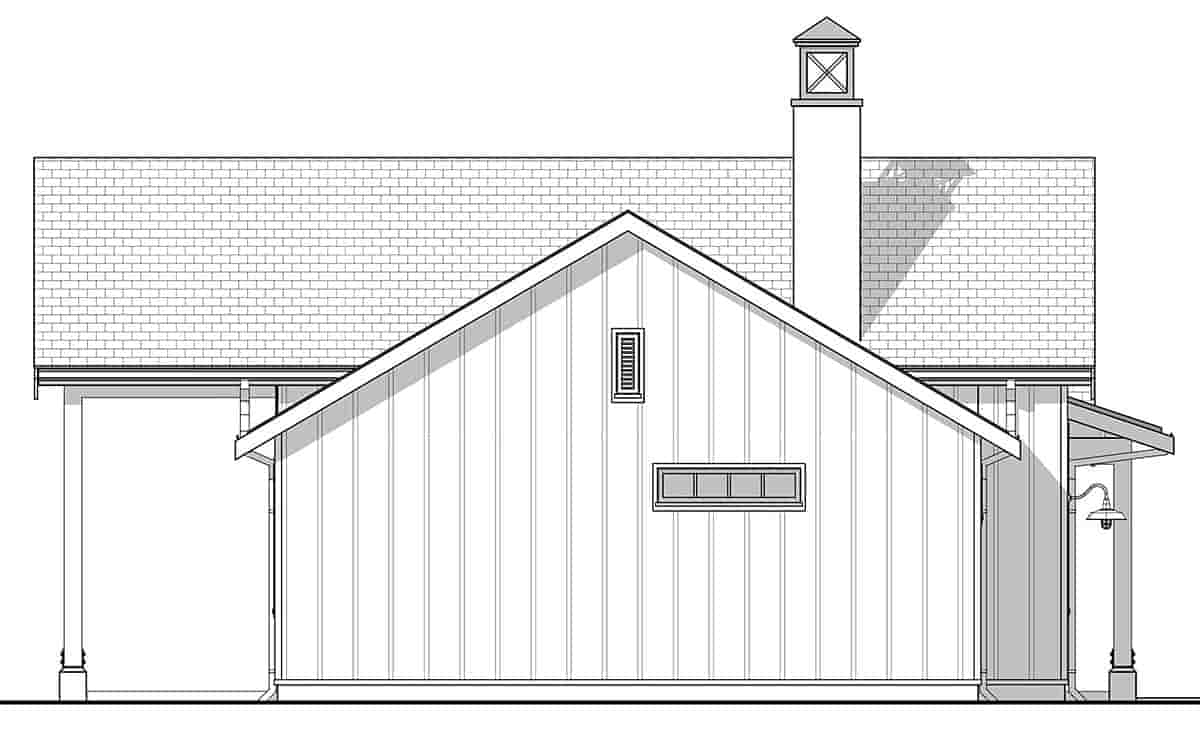 Country, Farmhouse, Ranch, Traditional House Plan 42945 with 2 Beds, 2 Baths, 2 Car Garage Picture 2