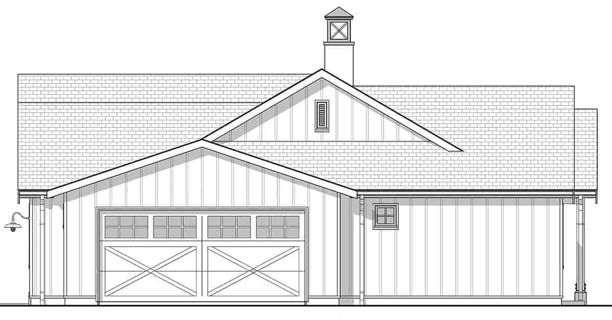 Cottage, Country, Craftsman, Farmhouse, Ranch, Traditional House Plan 42946 with 2 Beds, 2 Baths, 2 Car Garage Picture 1