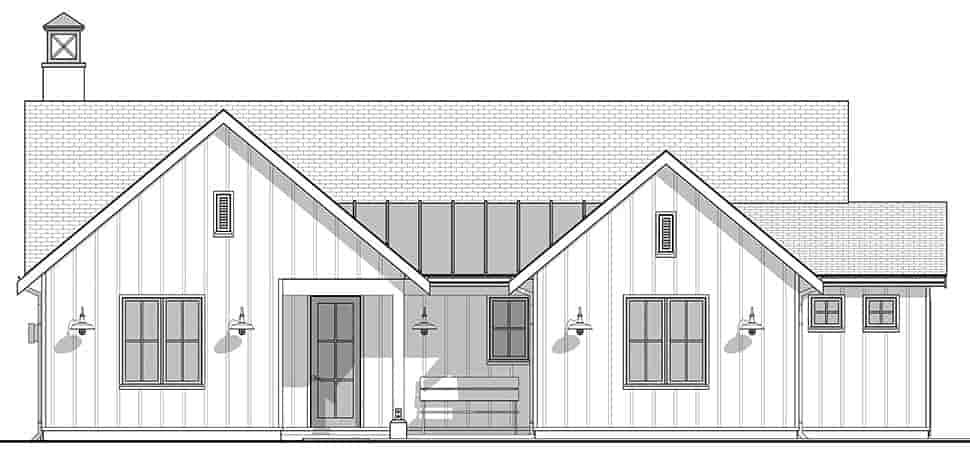 Cottage, Country, Craftsman, Farmhouse, Ranch, Traditional House Plan 42946 with 2 Beds, 2 Baths, 2 Car Garage Picture 3