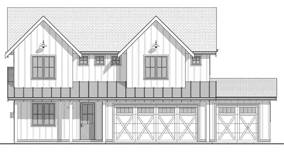 Cottage, Country, Farmhouse, Traditional House Plan 42955 with 6 Beds, 3 Baths, 2 Car Garage Picture 4