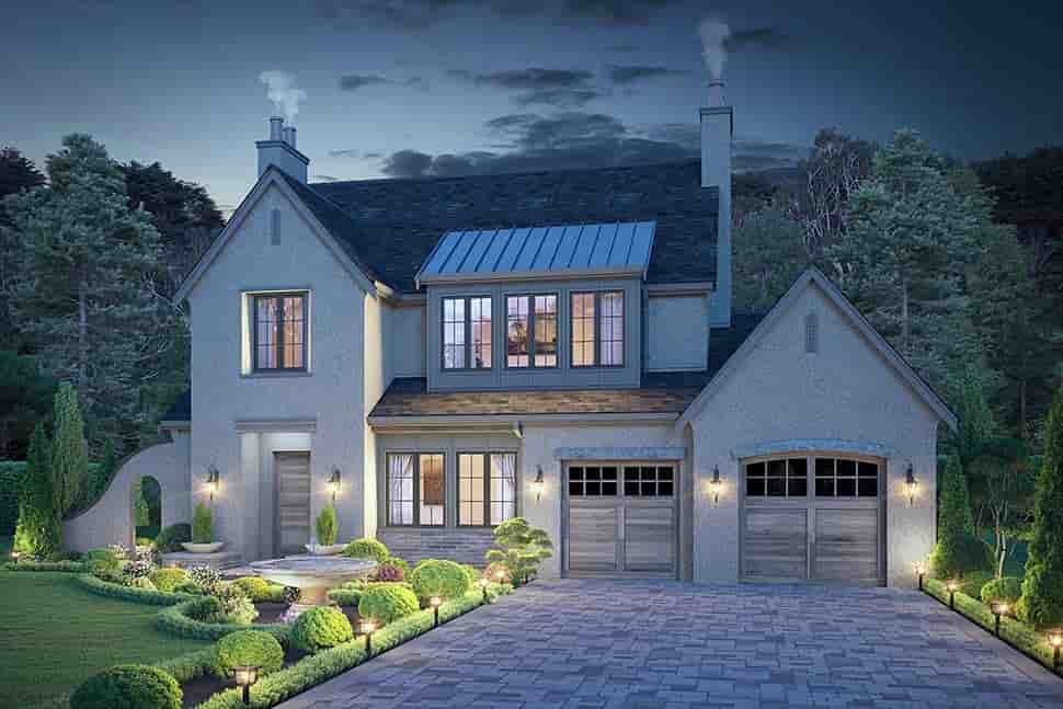 Contemporary, European House Plan 42958 with 5 Beds, 3 Baths, 2 Car Garage Picture 3