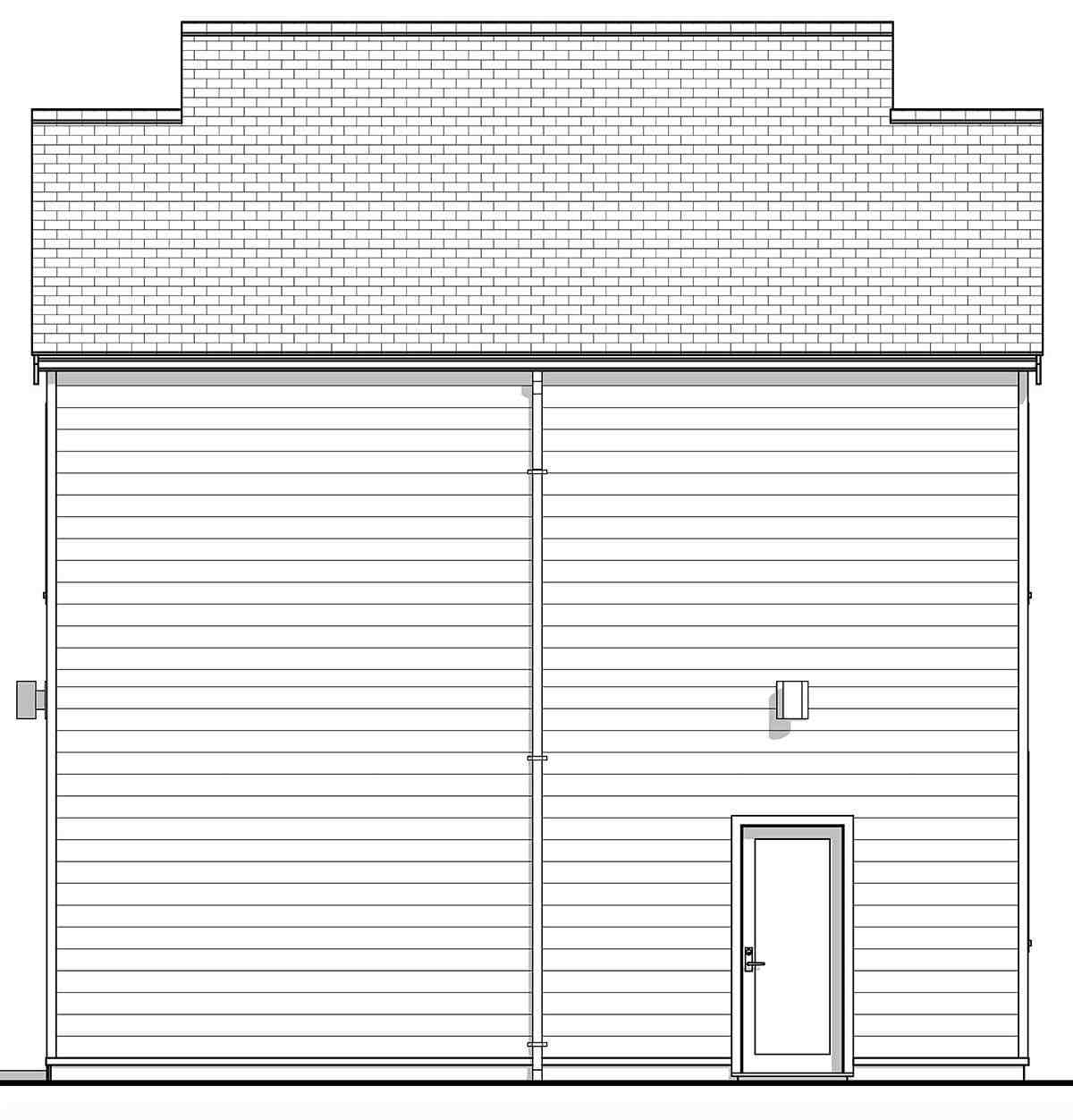 Contemporary Garage-Living Plan 42962 with 2 Beds, 1 Baths, 2 Car Garage Picture 1
