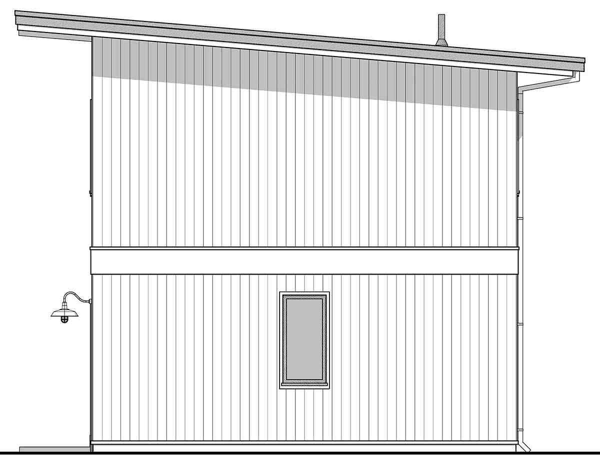 Contemporary, Modern Garage-Living Plan 42964 with 2 Beds, 1 Baths, 2 Car Garage Picture 1