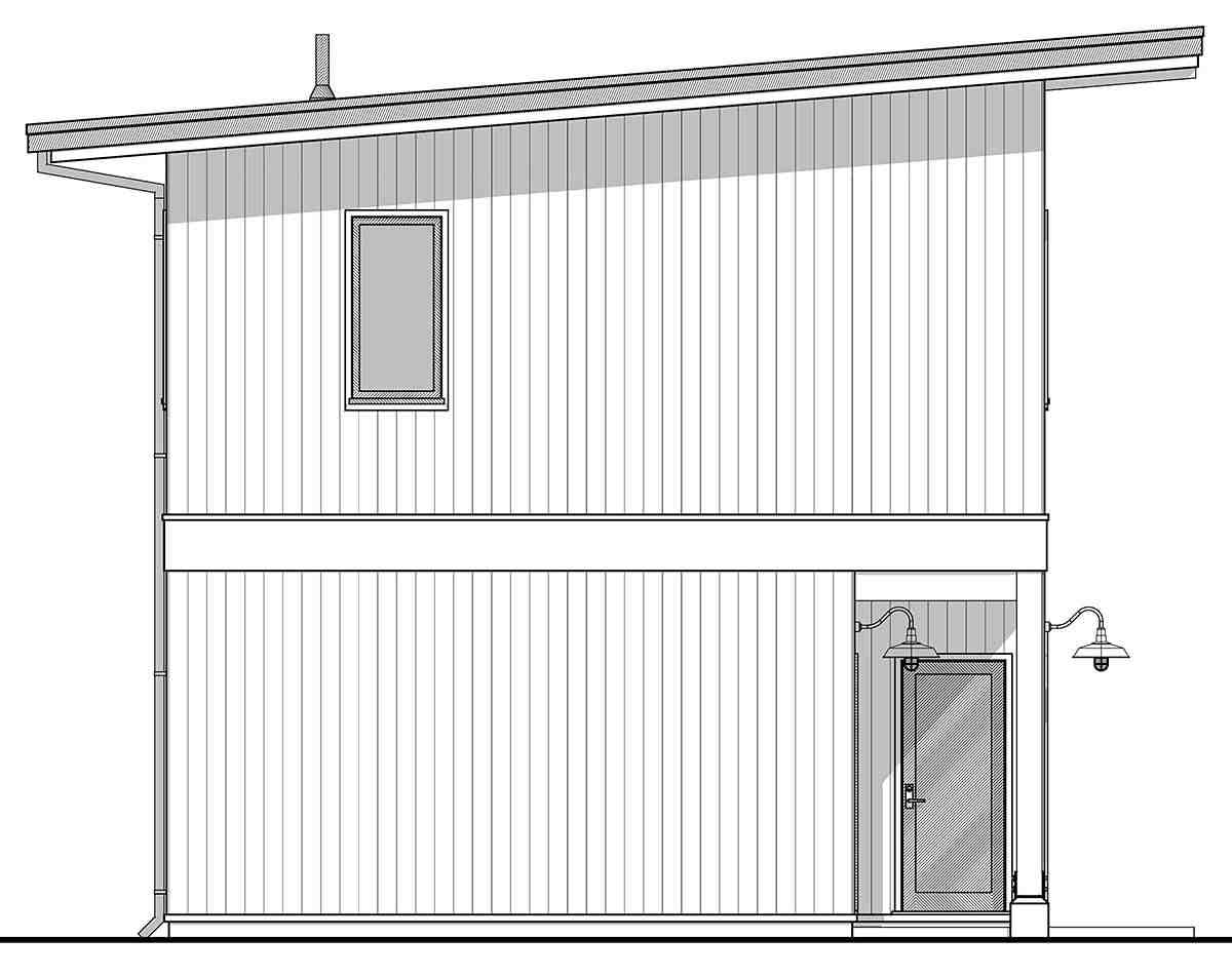 Contemporary, Modern Garage-Living Plan 42964 with 2 Beds, 1 Baths, 2 Car Garage Picture 2