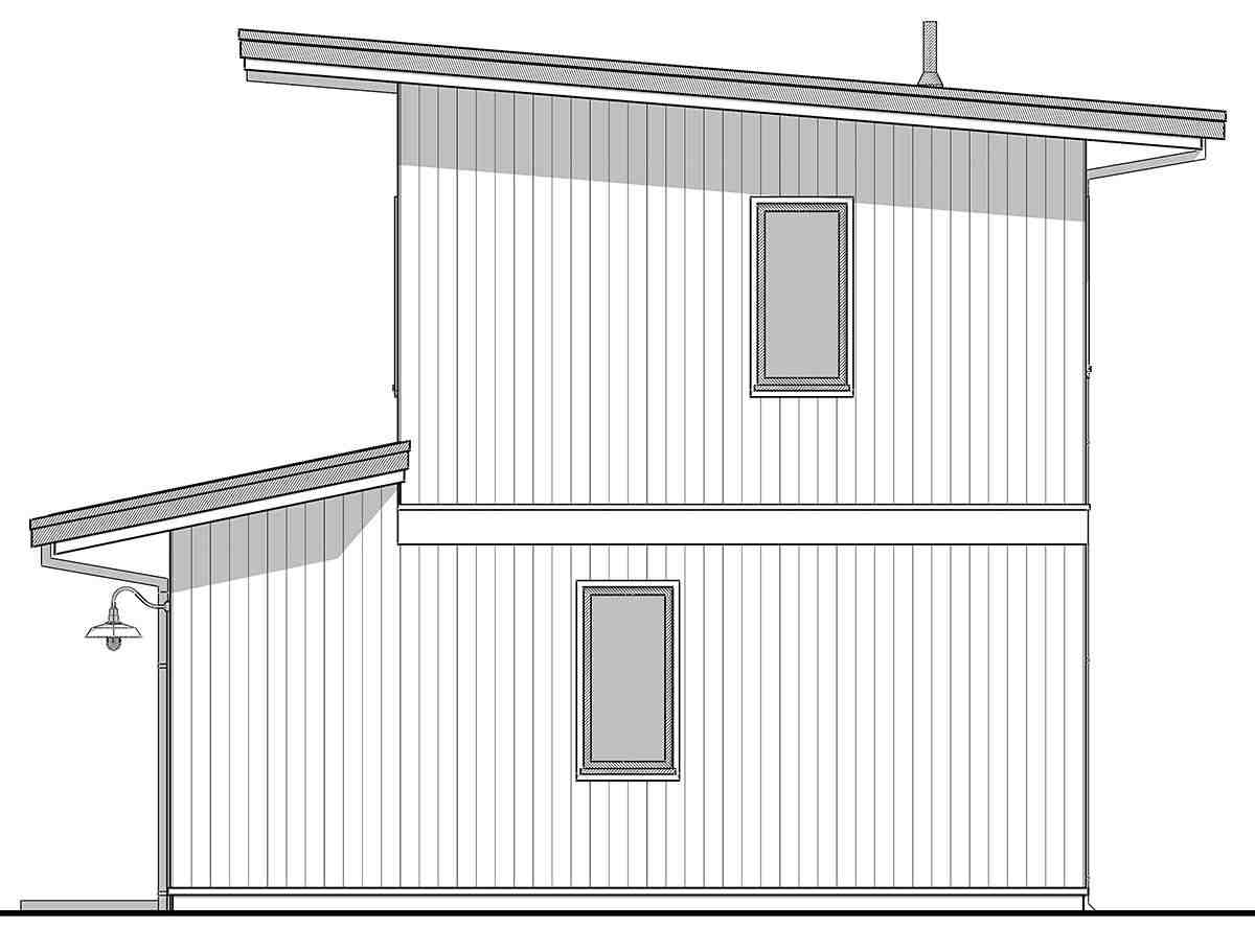 Contemporary, Modern Garage-Living Plan 42965 with 2 Beds, 2 Baths, 4 Car Garage Picture 1