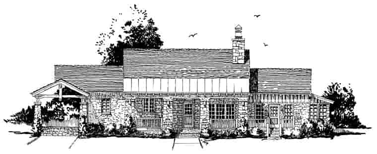 Cabin, Craftsman, Tudor House Plan 43202 with 3 Beds, 3 Baths, 1 Car Garage Picture 1
