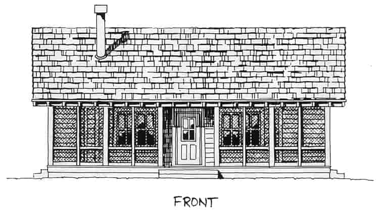 Cabin, Cottage House Plan 43203 with 2 Beds, 2 Baths Picture 2