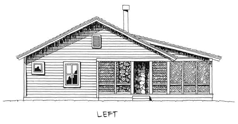 Cabin, Cottage House Plan 43203 with 2 Beds, 2 Baths Picture 3
