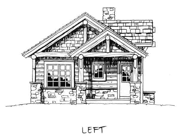 Cabin, Cottage, Craftsman House Plan 43204 with 2 Beds, 2 Baths Picture 6