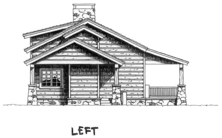 Cabin, Country, Log House Plan 43211 with 2 Beds, 1 Baths, 1 Car Garage Picture 1
