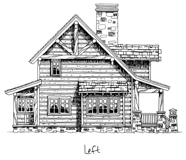 Cabin, Craftsman, Log House Plan 43212 with 2 Beds, 2 Baths Picture 1