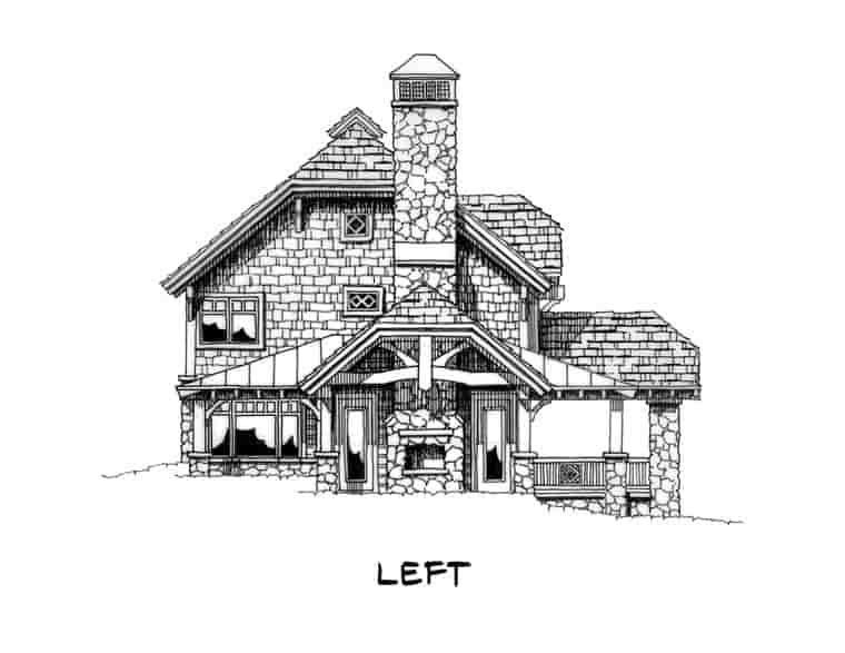 Country, Craftsman, Log House Plan 43213 with 2 Beds, 3 Baths, 2 Car Garage Picture 1