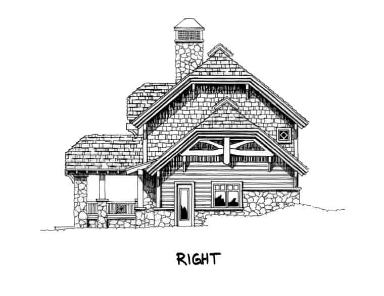 Country, Craftsman, Log House Plan 43213 with 2 Beds, 3 Baths, 2 Car Garage Picture 2
