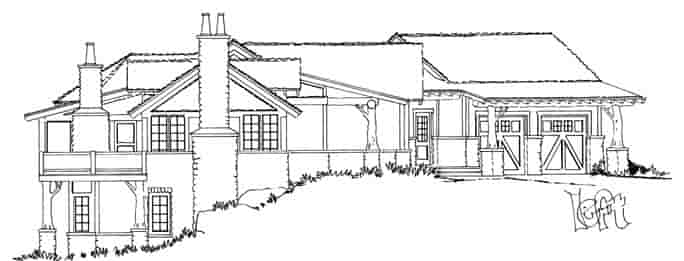 Country, Craftsman, Ranch House Plan 43216 with 4 Beds, 3 Baths, 2 Car Garage Picture 1