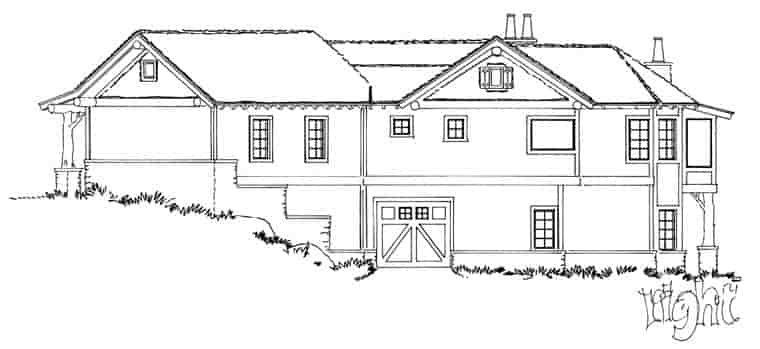 Country, Craftsman, Ranch House Plan 43216 with 4 Beds, 3 Baths, 2 Car Garage Picture 2