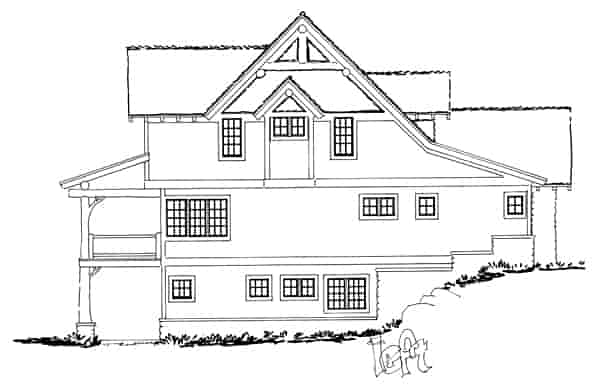 Bungalow, Country, Craftsman House Plan 43222 with 5 Beds, 4 Baths, 1 Car Garage Picture 2