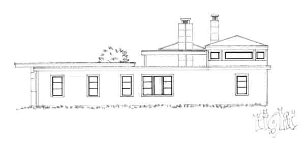 Contemporary, Modern House Plan 43233, 3 Car Garage Picture 3