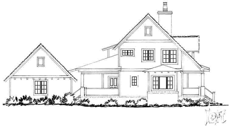 Country, Farmhouse, Southern House Plan 43237 with 4 Beds, 4 Baths, 2 Car Garage Picture 2
