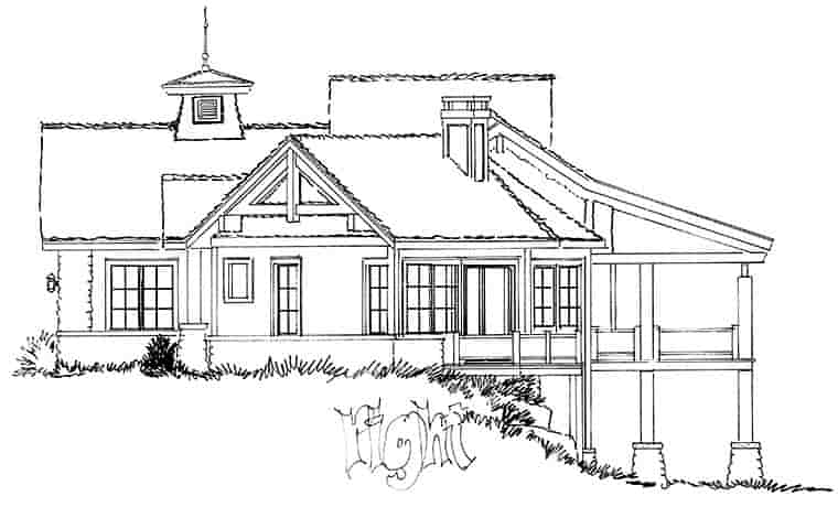 Cottage, Country, Craftsman House Plan 43238 with 3 Beds, 3 Baths, 3 Car Garage Picture 2
