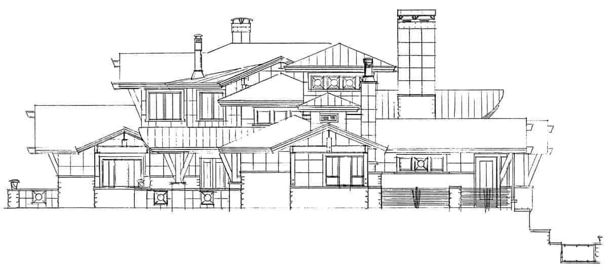 Contemporary House Plan 43248 with 4 Beds, 6 Baths, 3 Car Garage Picture 1