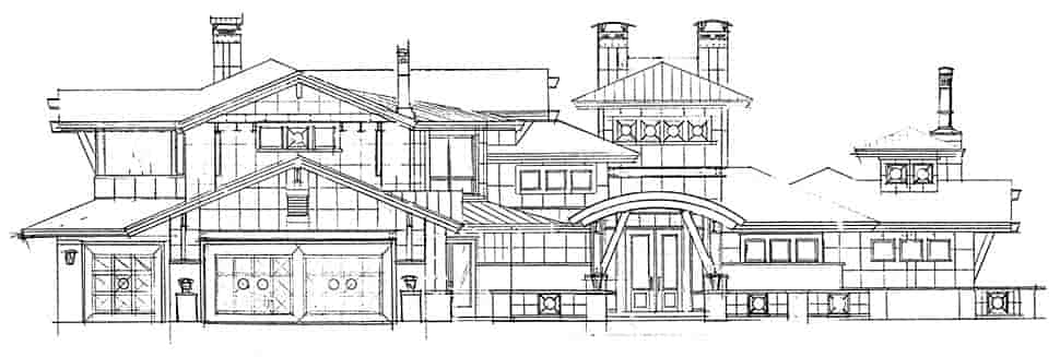 Contemporary House Plan 43248 with 4 Beds, 6 Baths, 3 Car Garage Picture 3