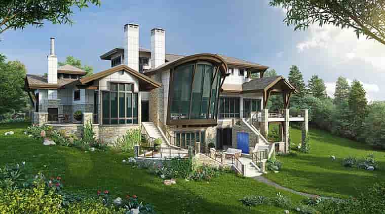 Contemporary House Plan 43248 with 4 Beds, 6 Baths, 3 Car Garage Picture 5