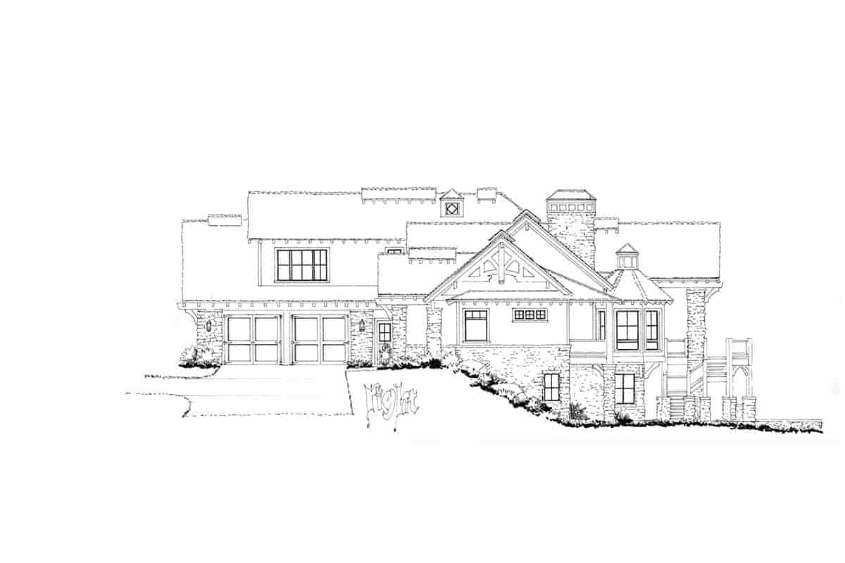 Craftsman House Plan 43252 with 6 Beds, 8 Baths, 2.5 Car Garage Picture 1