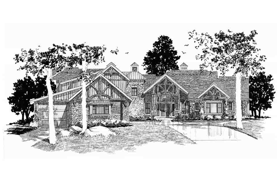 Craftsman House Plan 43252 with 6 Beds, 8 Baths, 2.5 Car Garage Picture 3