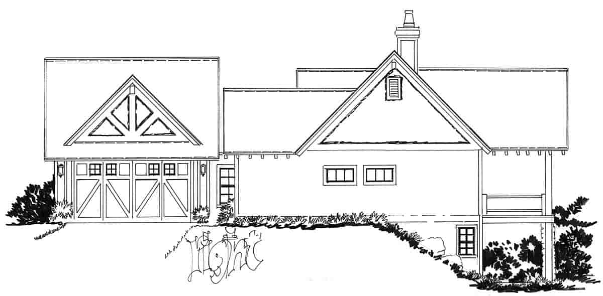 Bungalow, Country, Craftsman, Traditional House Plan 43257 with 3 Beds, 4 Baths, 2 Car Garage Picture 1