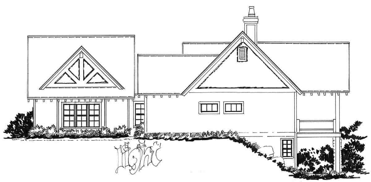 Bungalow, Country, Craftsman, Traditional House Plan 43258 with 3 Beds, 4 Baths, 2 Car Garage Picture 1