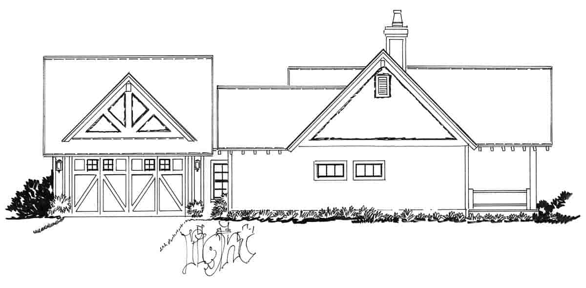 Bungalow, Country, Craftsman, Traditional House Plan 43259 with 3 Beds, 4 Baths, 2 Car Garage Picture 1