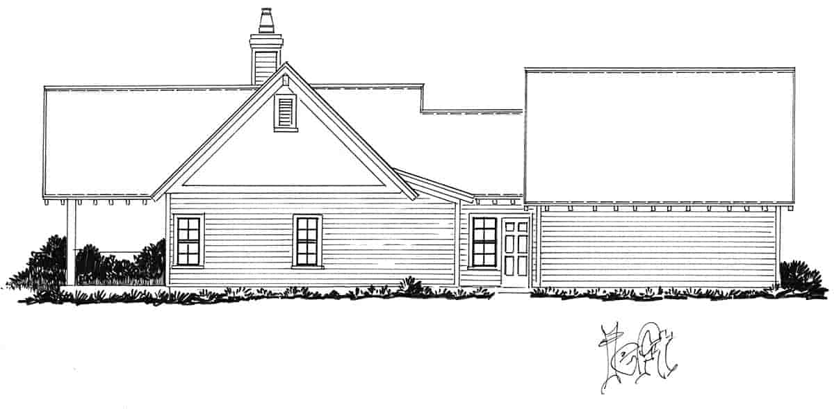 Bungalow, Country, Craftsman, Farmhouse House Plan 43260 with 3 Beds, 4 Baths, 2 Car Garage Picture 2