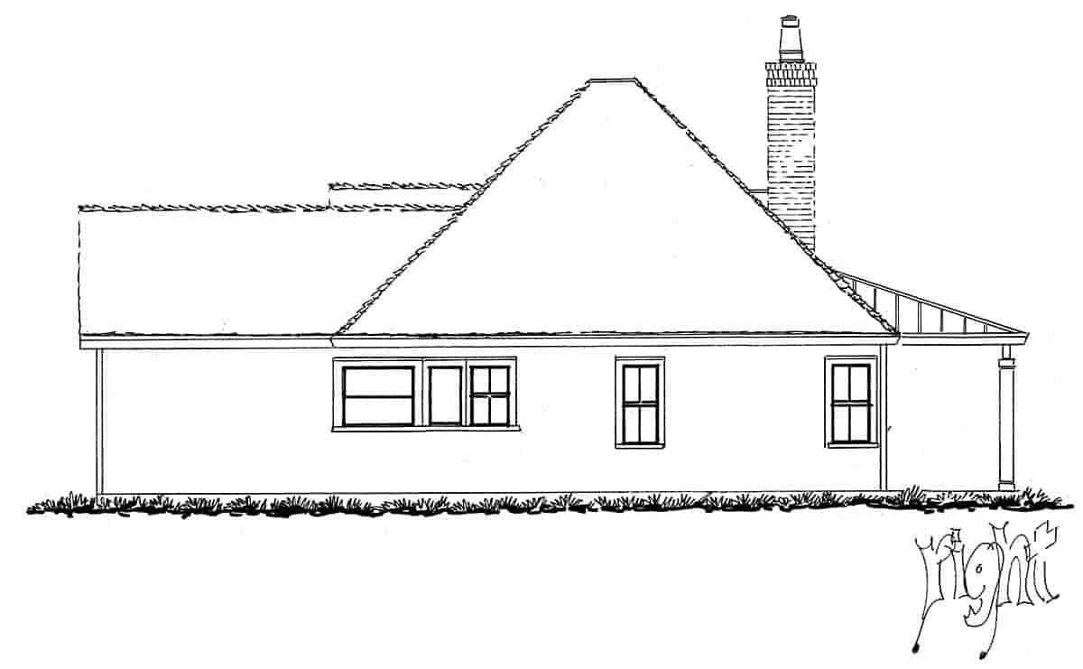 Bungalow, Cottage, Traditional House Plan 43263 with 2 Beds, 2 Baths Picture 1