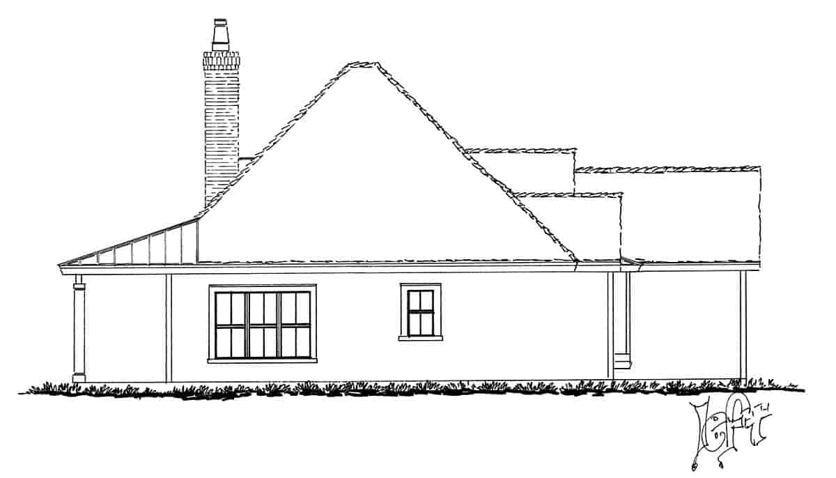 Bungalow, Cottage, Traditional House Plan 43263 with 2 Beds, 2 Baths Picture 2