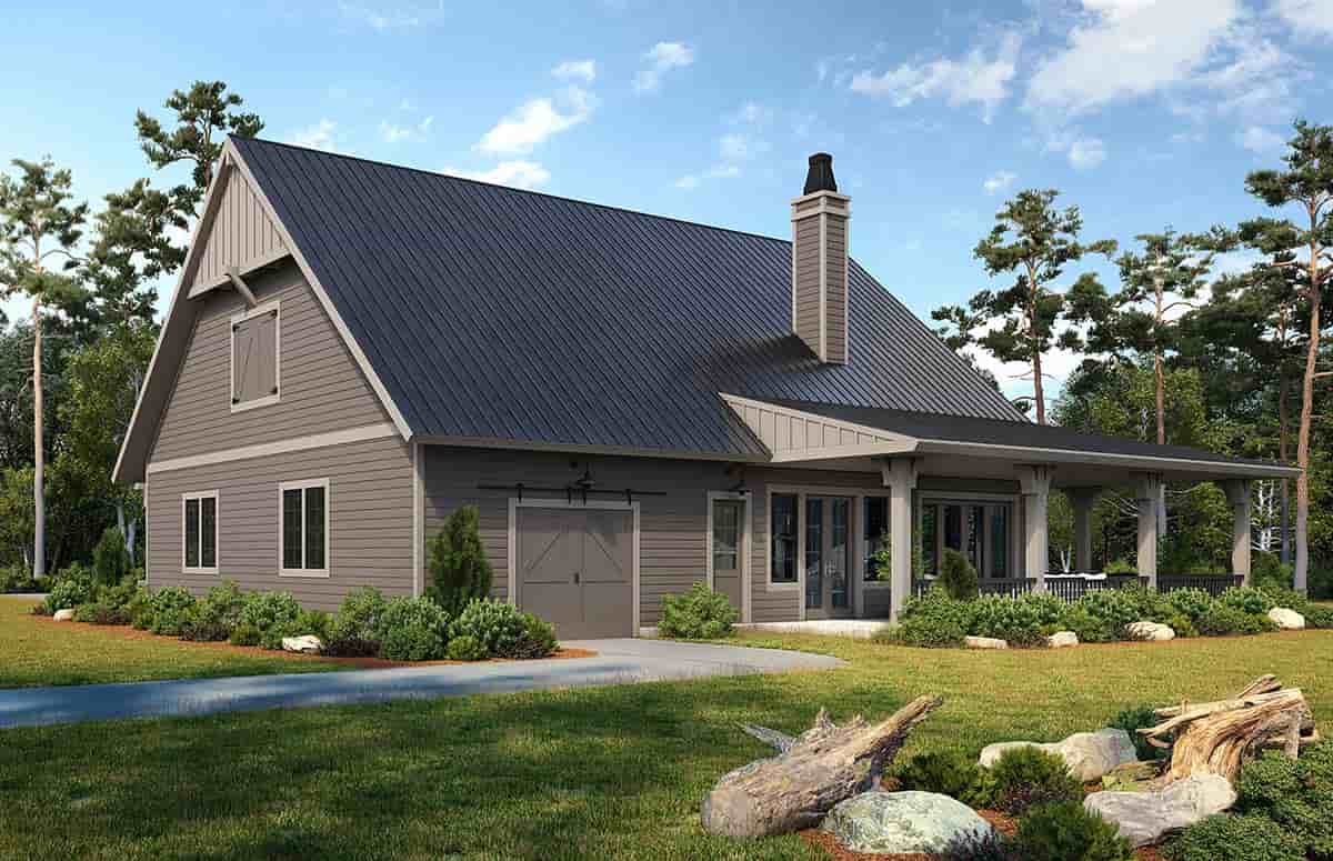 Barndominium, Farmhouse, Traditional House Plan 43268 with 4 Beds, 3 Baths, 2 Car Garage Picture 1