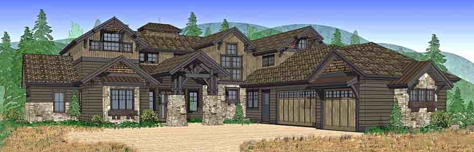 Craftsman House Plan 43303 with 4 Beds, 5 Baths, 3 Car Garage Picture 1