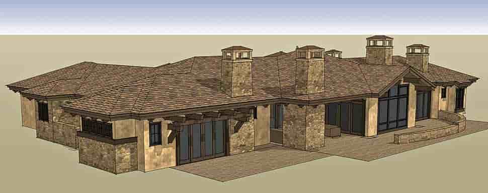 Tuscan House Plan 43309 with 3 Beds, 4 Baths, 3 Car Garage Picture 2