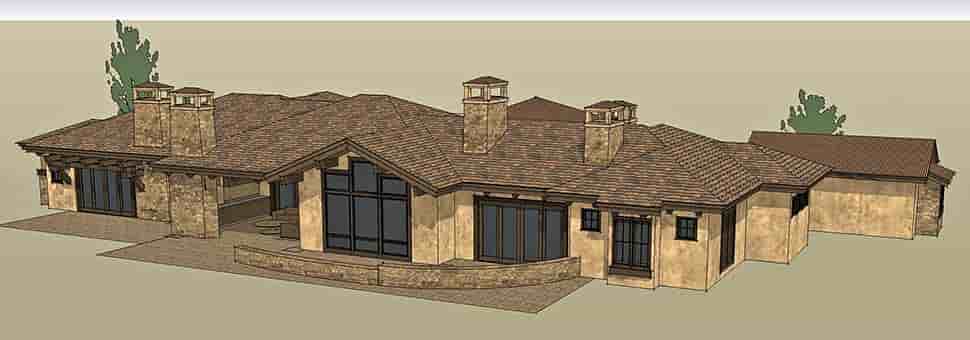 Tuscan House Plan 43309 with 3 Beds, 4 Baths, 3 Car Garage Picture 4