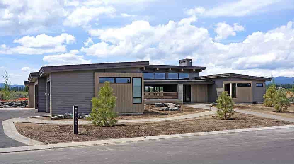 Contemporary, Modern House Plan 43319 with 3 Beds, 4 Baths, 3 Car Garage Picture 1