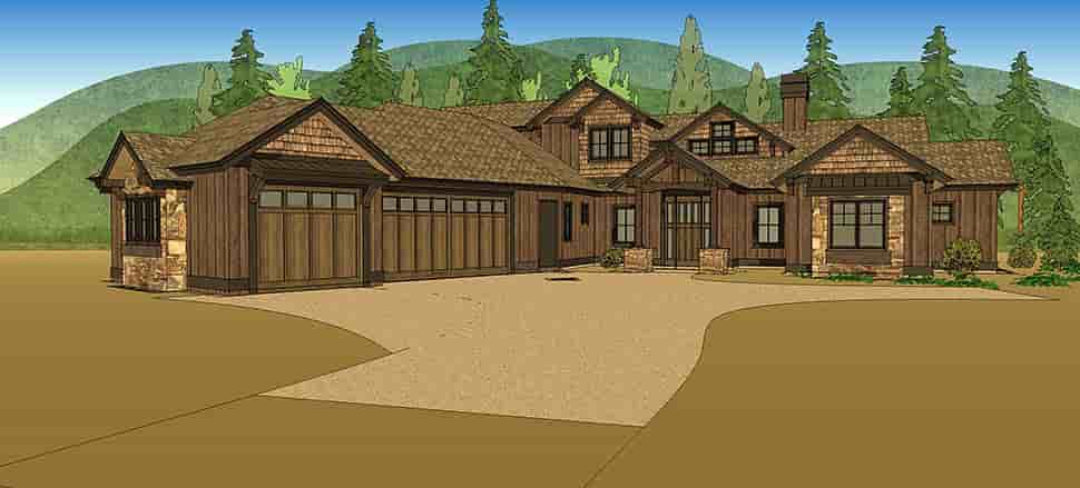 Country, Craftsman House Plan 43327 with 3 Beds, 4 Baths, 3 Car Garage Picture 15